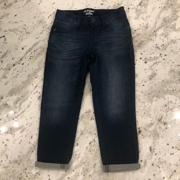Cat&Jack dark rinse skinny crop stretch jeans s 10 - Picture 1 of 5